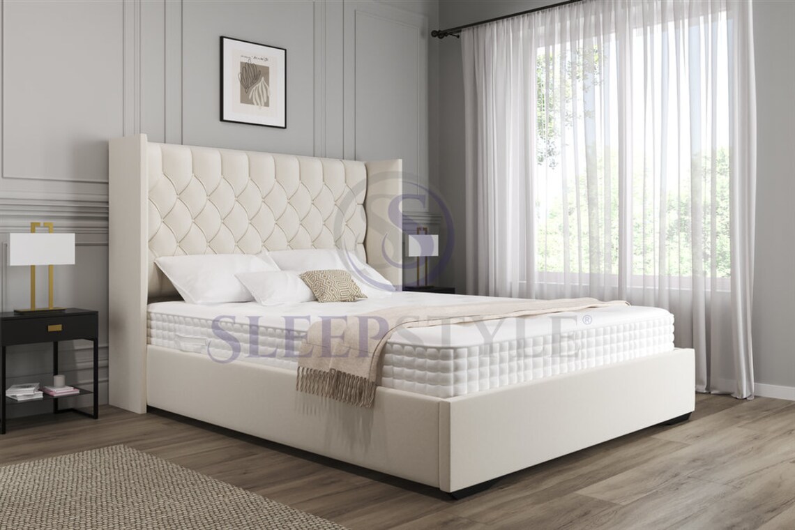 Winged Chesterfield Bed Frame - Etsy UK