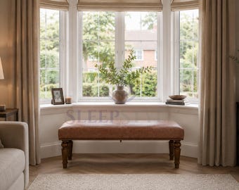 Genuine Leather Bench - Seat - Footstool - Available In Various Sizes