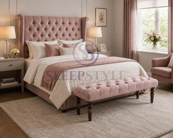 Chloe Chesterfield Bench - Seat - Footstool - Available In Various Colors & Fabrics