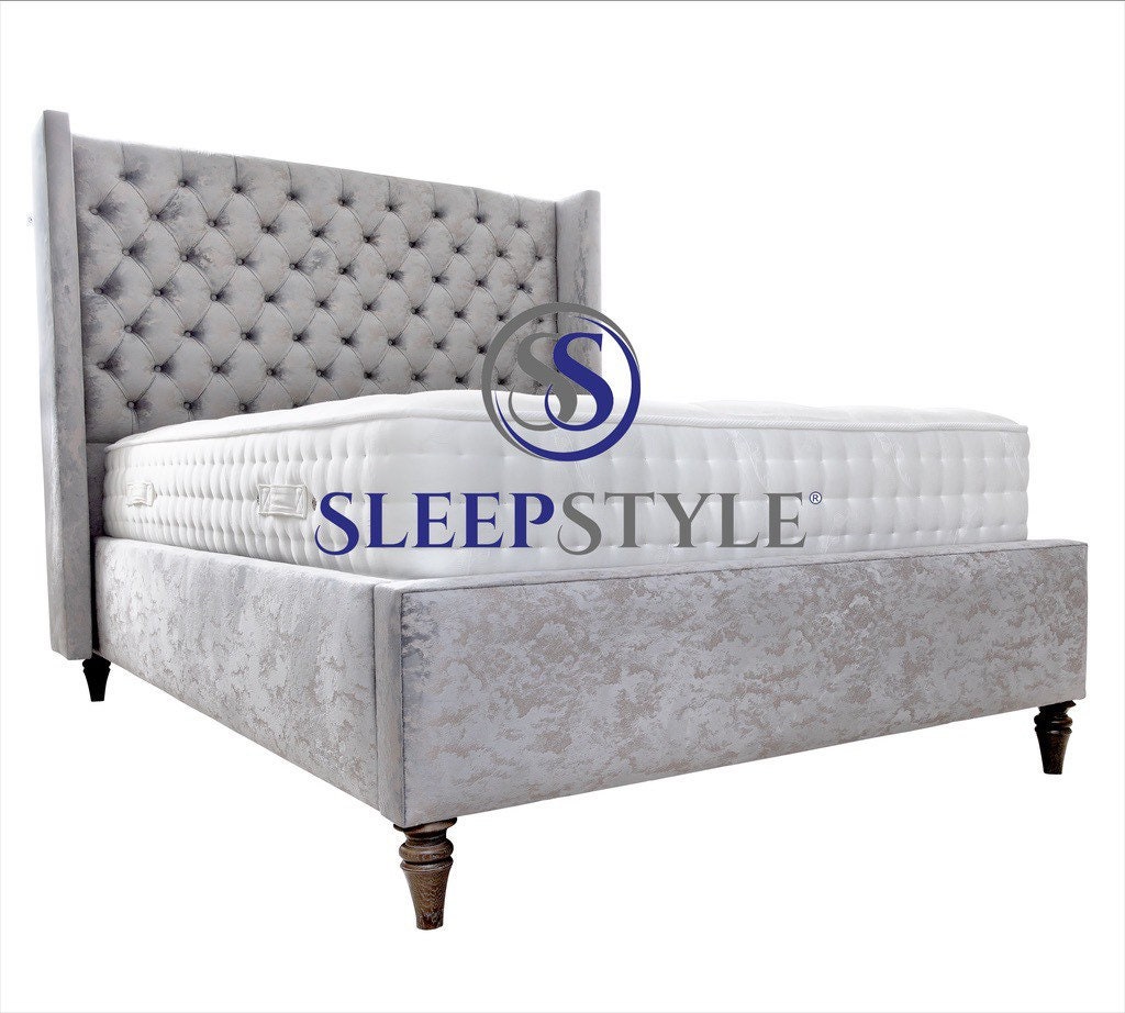 Florence Winged Chesterfield Bed Frame - Etsy UK