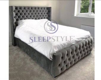 Winged Chesterfield Bed Frame - Etsy UK
