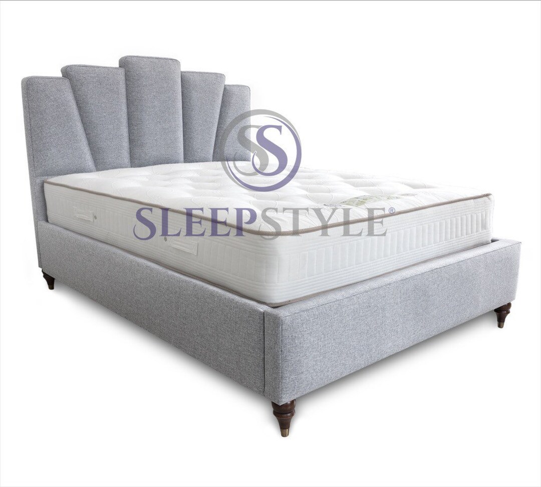 Pellet Art Deco Upholstered Bed Frame Etsy