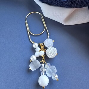 Paperclip Charms|Planner Bookmarks|Accessories for Planners| Wide Paperclips|Glass Bead Charms| Bead Charms