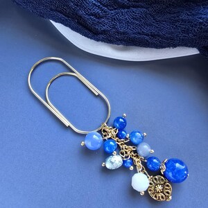 Paperclip Charms|Planner Bookmarks|Accessories for Planners| Wide Paperclips|Glass Bead Charms| Bead Charms