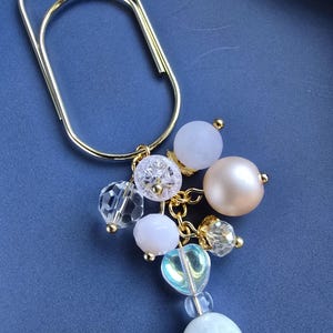Paperclip Charms|Planner Bookmarks|Accessories for Planners| Wide Paperclips|Glass Bead Charms| Bead Charms