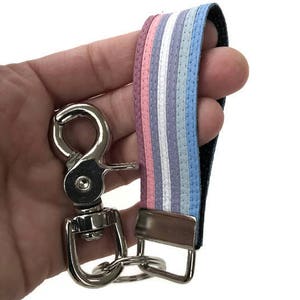 Bigender Pride Leather Keychain Bi-gender Key Chain Dual Gender lgbt lgbtq lgbtqia Intersex image 2