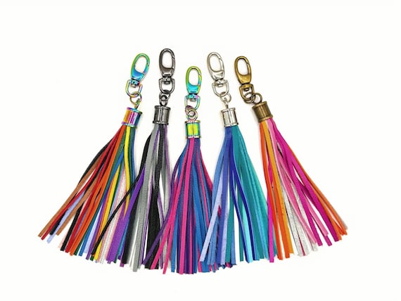 Choose Pride LGBT Flag Leather Tassel Keychain Charm, Bag Purse Backpack Luggage Charm, Pride Jewelry, LGBT Accessories, Pride Gift