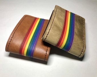 Choose Pride Leather Bi Fold Wallet LGBTQIA Gay Rainbow BiFold Queer Asexual Trans  NonBinary Progress Bear Lesbian Demisexual Nonbinary