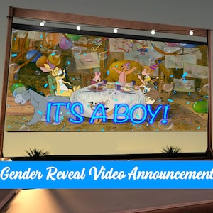 Winnie The Pooh Gender Reveal Video | Its a Boy Gender Reveal Movie | Gender Reveal Custom Video