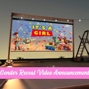 Annuncio video di rivelazione di genere GIRL/Rivelazione di genere/Proiezione a muro e messaggistica istantanea