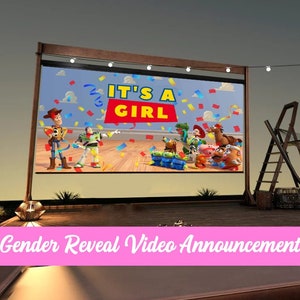GIRL Gender Reveal Video Announcement| Gender Reveal | Wall projection and instant messaging