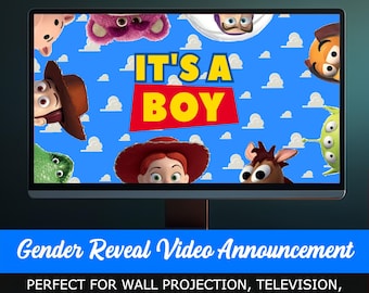 Toy Story Gender Reveal Video, Gender Reveal Movie, Gender Reveal Party , Gender Reveal Video It's A Boy