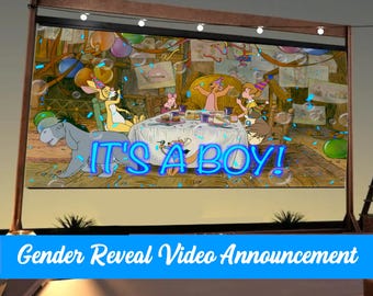 Winnie The Pooh Gender Reveal Video | Its a Boy Gender Reveal Movie | Instant Download