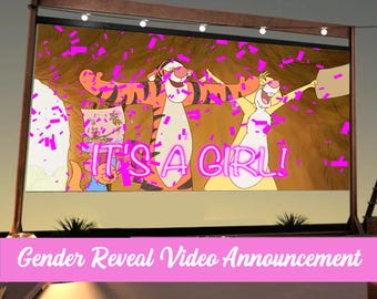 Winnie The Pooh Gender Reveal Video | Its a Girl Gender Reveal Movie | Gender Reveal Custom Video