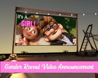 GIRL Gender Reveal Video Announcement| Gender Reveal | Wall projection and instant messaging