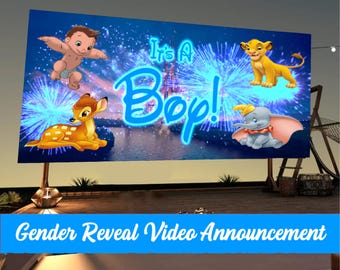 BOY Gender Reveal Video Announcement| Gender Reveal | Wall projection and instant messaging