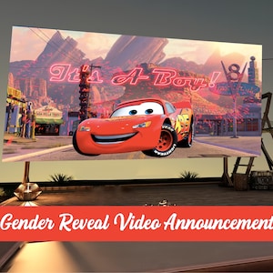 Cars Its a Boy Gender Reveal Video Announcement| Gender Reveal | Wall projection and instant messaging