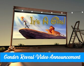 GIRL Gender Reveal Video Announcement| Gender Reveal | Wall projection and instant messaging