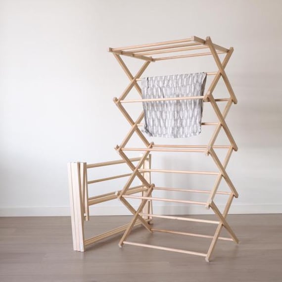 Wooden Foldable Clothes Airer Clothes Drying Rack. Beautiful and Space Saving Nordic Hygge to Your Home. Puidust Pesukuivatusrest. Etsy Canada