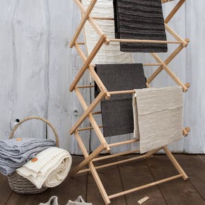 Wooden Foldable Clothes Airer Clothes Drying Rack. Beautiful and Space Saving Nordic Hygge to Your Home. Puidust Pesukuivatusrest. Etsy
