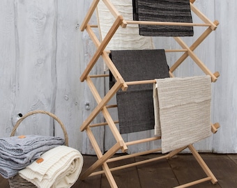 Tendedero plegable de Hermoso y compacto, con un sutil toque  nórdico hygge para tu