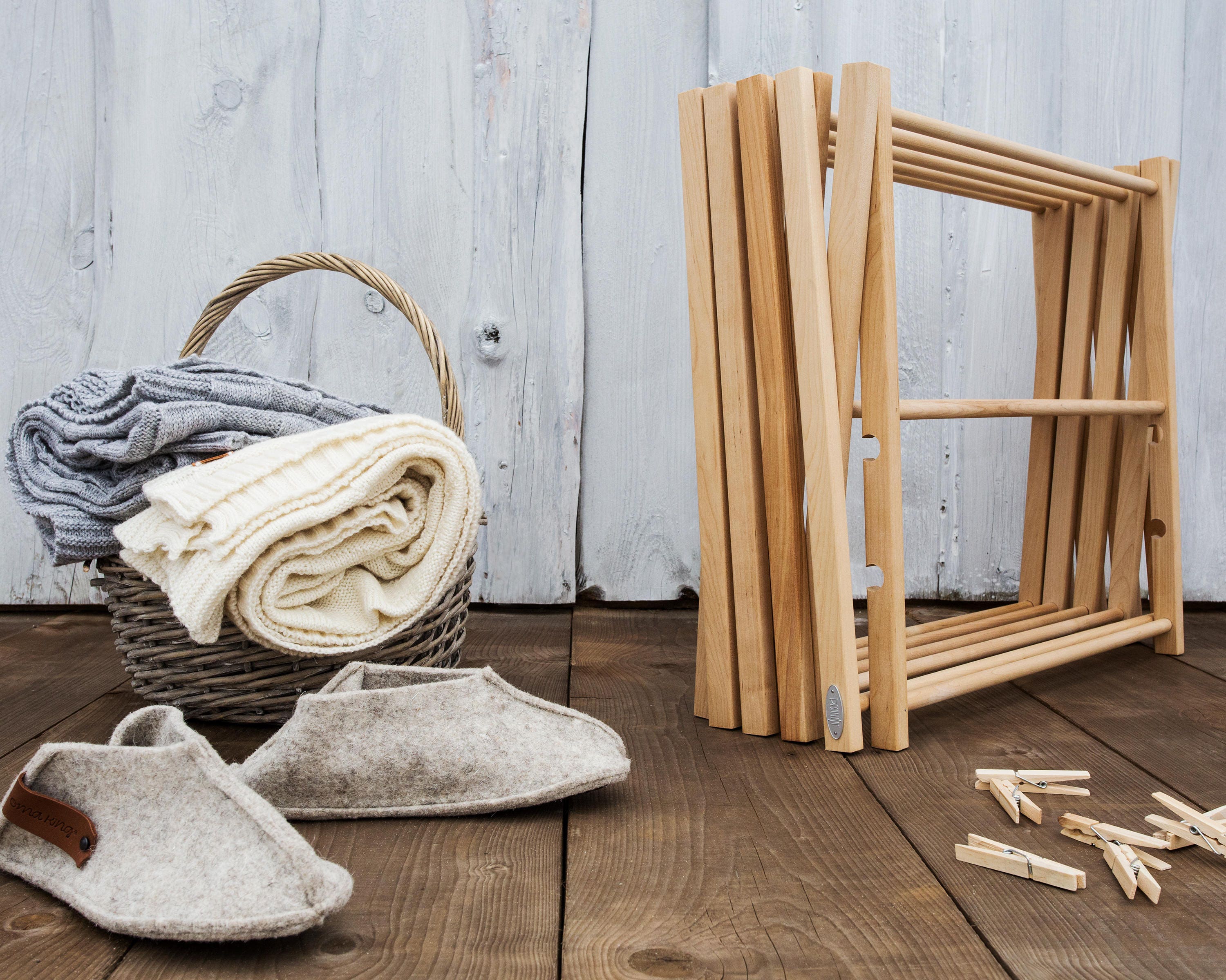 Séchoir à linge en bois, étendoir à linge intérieur, cheval à linge en bois  antirouille, étendoir à linge, étendoir à bois portable -  Canada