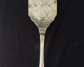 Stainless Steel Cake Knife / Server Paisley & Shell Pattern