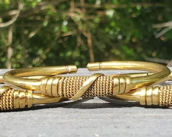 Wrap Design Unisex Brass Bracelet