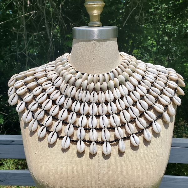 Large Reversible Cowrie Shell Necklace