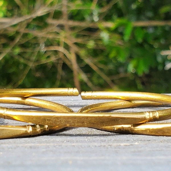 Thin Un-etched Unisex Brass Bracelet
