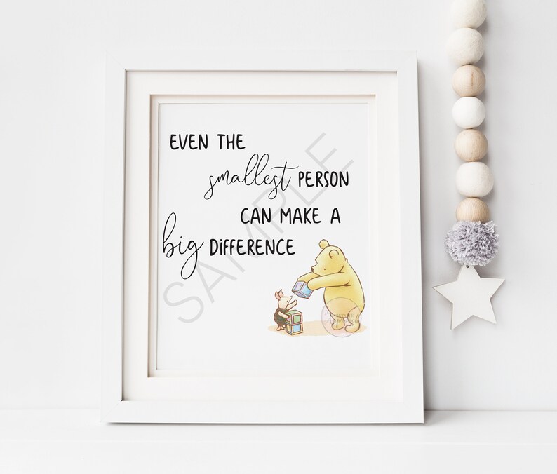 Classic Winnie The Pooh Quote Nursery Prints Color Collection Etsy