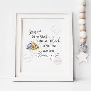 Can&#39;t we go back Classic Winnie the Pooh Printable Quote | Children&#39;s room decor Wall Art | Instant Classic Winnie the Pooh Nursery Decor