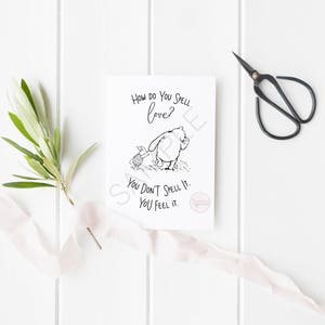 How do you spell love Classic Winnie the Pooh Printable Quote Children's room decor Wall Art Classic Winnie the Pooh Nursery Decor image 2