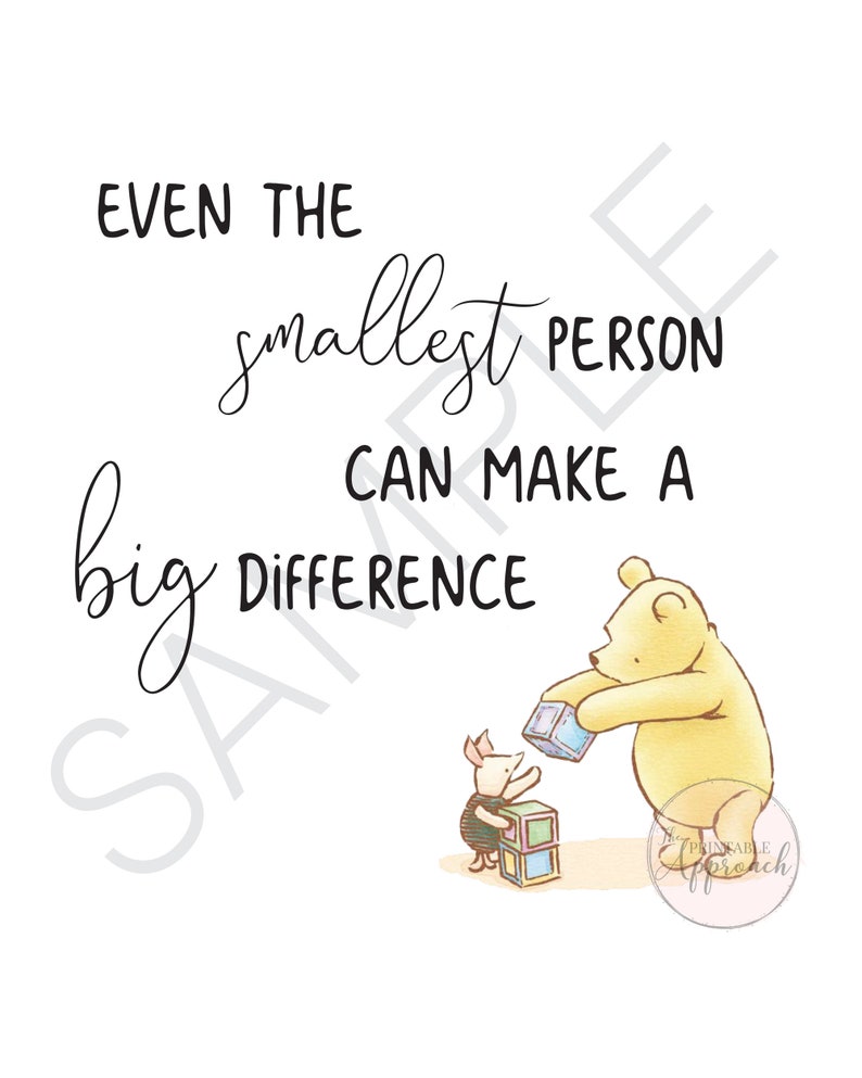 Classic Winnie the Pooh Quote Nursery Prints Color Collection Etsy Canada