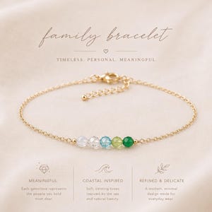 Familie Geburtsstein Armband • Weihnachtsgeschenk für Mama • Gestalten Sie Ihren eigenen personalisierten Schmuck • Muttertagsgeschenk • Personalisierte Geburtssteine