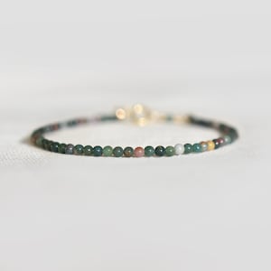 Natural Bloodstone Bracelet • Healing Gemstones • Vitality, Protection, Resilience • Dainty Stone Bracelet • Elegant Crystal Jewelry
