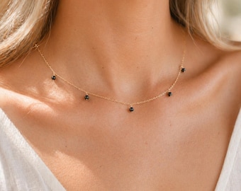 Personalized Birthstone Dewdrop Necklace • Dainty & Delicate • Design Your Own • Birthstone Necklace • Crystal Jewelry for Women