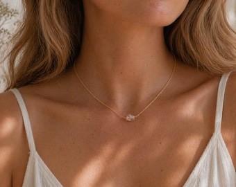 Custom Stone / Crystal Necklace • Dainty & Delicate • Design Your Own • Birthstone Necklace • Crystal Jewelry for Women • Mother's Day Gift