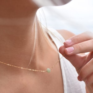 Custom Stone / Crystal Necklace • Dainty & Delicate • Design Your Own • Birthstone Necklace • Crystal Jewelry for Women • Mother&#39;s Day Gift