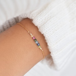 Family Birthstone Bracelet • Christmas Gift for Mom • Design Your Own Personalized Jewelry • Mother&#39;s Day Gift • Personalized Birthstones