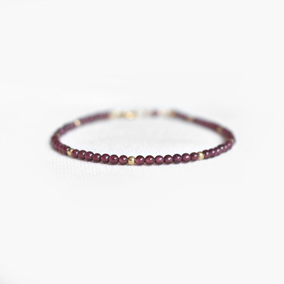 Pulsera Con Piedra Natal De Enero, Pulsera Con Cristales De