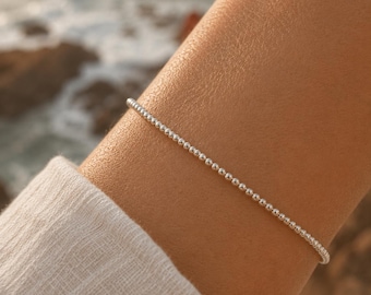 Minimalist Accent Bracelet • Tiny Metal Bead Bracelet • Layering Bracelet • Stacking Bracelet • Gold, Sterling Silver, or Rose Gold