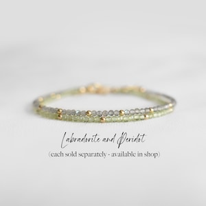 Delicate Peridot Gemstone Bracelet August Birthstone Leo Birthday Gift Genuine Gemstone Jewelry for Women Dainty & Elegant image 3