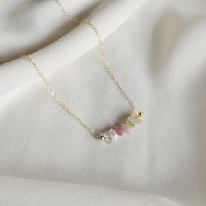 Family Birthstone Necklace Dainty & Delicate Handcrafted Crystal Jewelry for Mom, Sister, Daughter or Wife Mother's Day Gift for Mom image 3