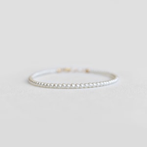 Natural Pearl Bracelet • Genuine Gemstones • June Birthday Gift for Women • Dainty Beaded Bracelet • Elegant Crystal Jewelry for Women