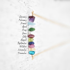 Family Birthstone Necklace Dainty & Delicate Handcrafted Crystal Jewelry for Mom, Sister, Daughter or Wife Mother's Day Gift for Mom image 8