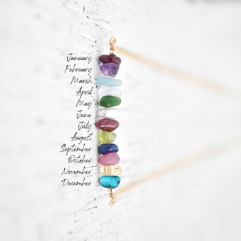 Family Birthstone Necklace Dainty & Delicate Handcrafted Crystal Jewelry for Mom, Sister, Daughter or Wife Mother's Day Gift for Mom image 8