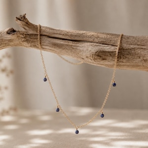Personalized Birthstone Dewdrop Necklace • Dainty & Delicate • Design Your Own • Birthstone Necklace • Crystal Jewelry for Women