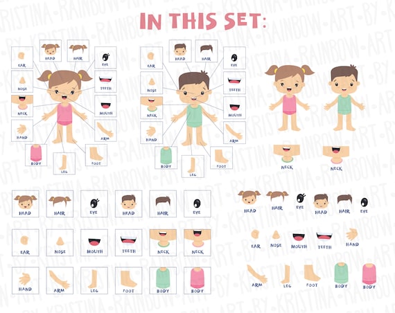 Body Parts For Kids Cliparts