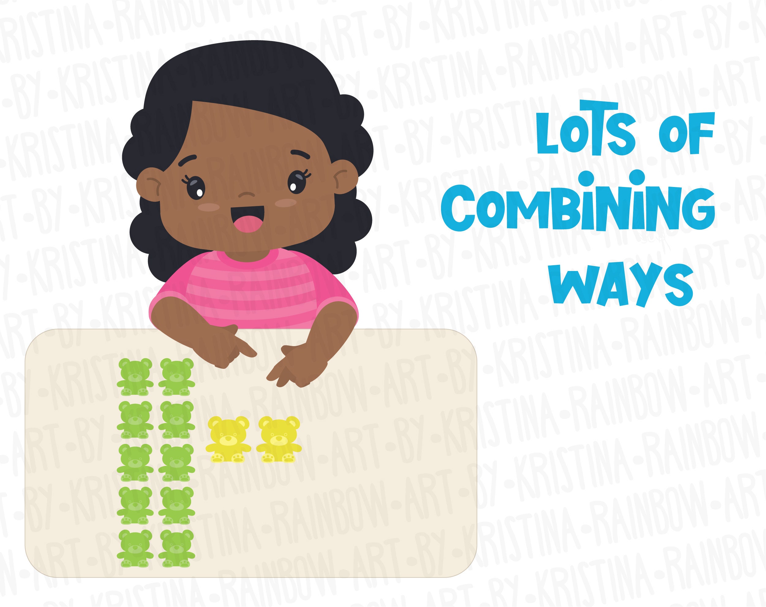 Multi Ethnic Children Math Manipulatives Clip Art, School, Learning Mathematics, Counting